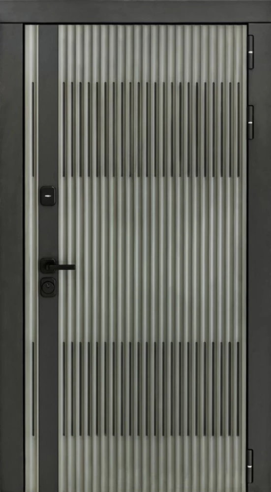 Входная дверь ДвериПРО Elfy СБ-1 (лак. белое, 16мм, беленый дуб) DPRO197037 внешняя сторона