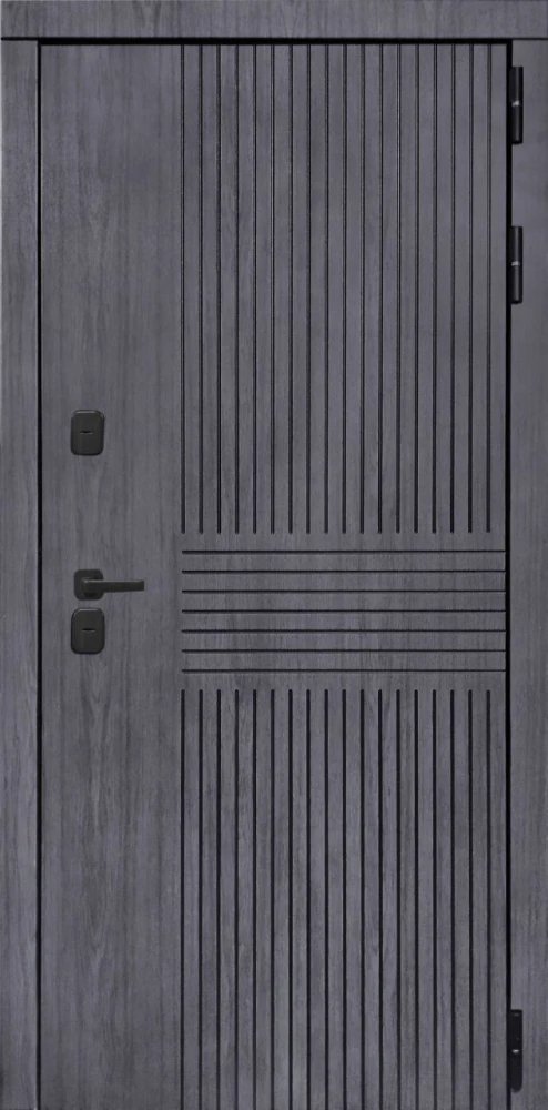 Входная дверь ДвериПРО Берген ФЛ-701 (10мм, дуб шоколад) DPRO198044 внешняя сторона