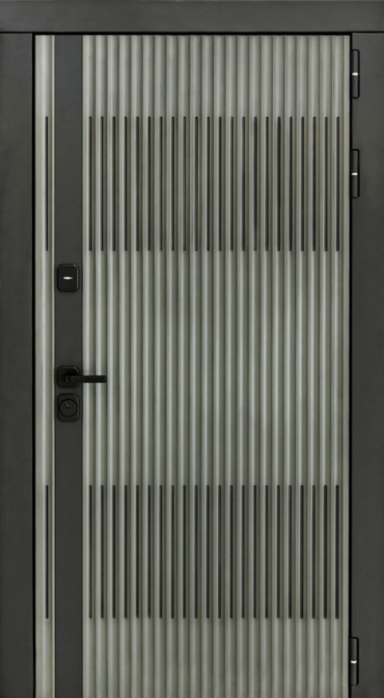 Входная дверь ДвериПРО Elfy СБ-1 (ст. белое, 16мм, беленый дуб) DPRO198291 внешняя сторона